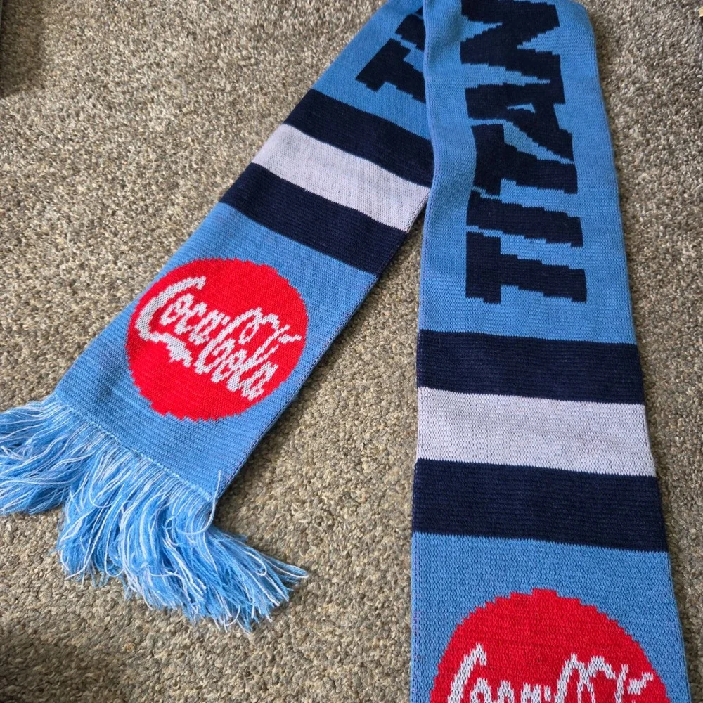 Tennessee Titans Scarf Titan Up Coca-Cola Kroger Blue Knit NFL Football MainGate